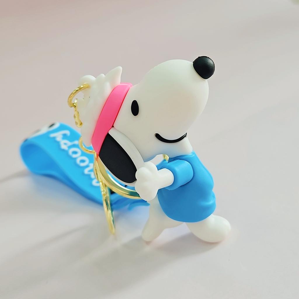 New Snoopy Doll Keychain Silicone Car Couple Keychain School Bag Ornament Birthday Gift for Friends Kawaii