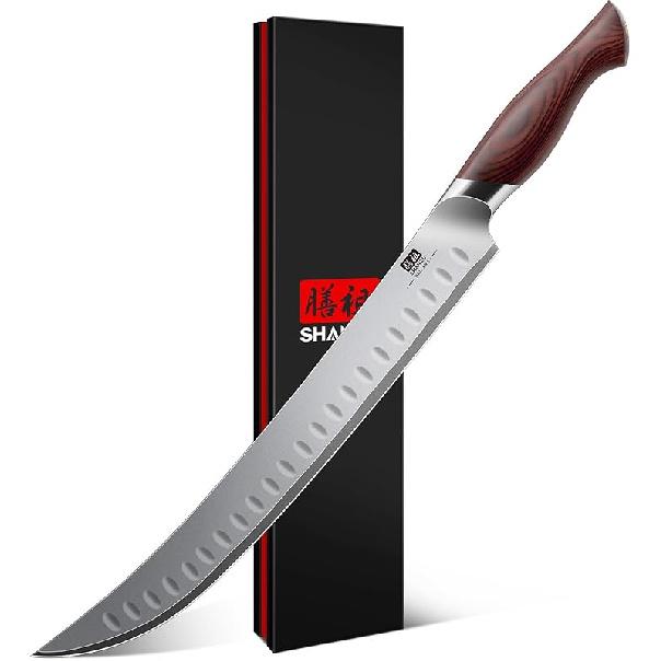 SHAN ZU Chef Knife 8 Inch, High Carbon Japanese 10Cr15Mov Stainless Steel Kitchen Professional Cooking Knife, Ultra Sharp Japanese Knife with