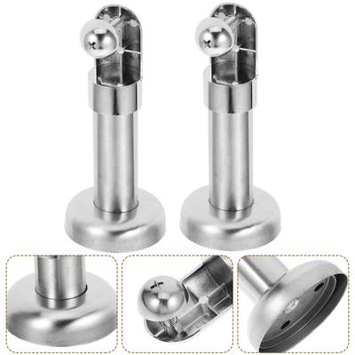 4Pcs Stainless Steel Toilet Partition Foot Sturdy Bathroom Support Foot Restroom Partition Hardware Public Accessories