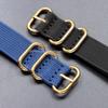 Weave Nylon Strap Gold Silver Black Ring Buckle Ribbed Watchband 18mm 20mm 22mm 24mm for Omega Military Braid Sport Men Bracelet