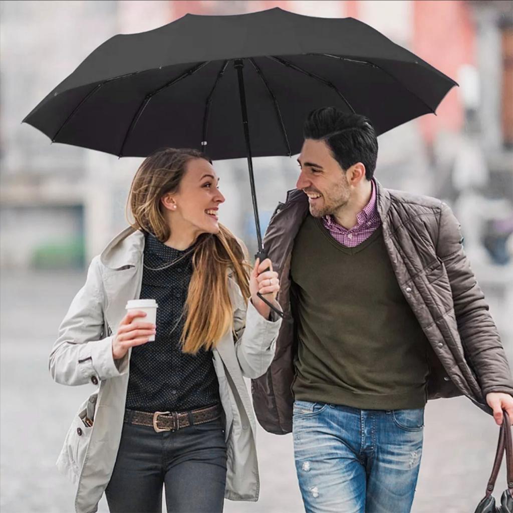 Automatic Umbrella Sun Protection Dual Purpose Strong Structure Portable Black Umbrella Travel