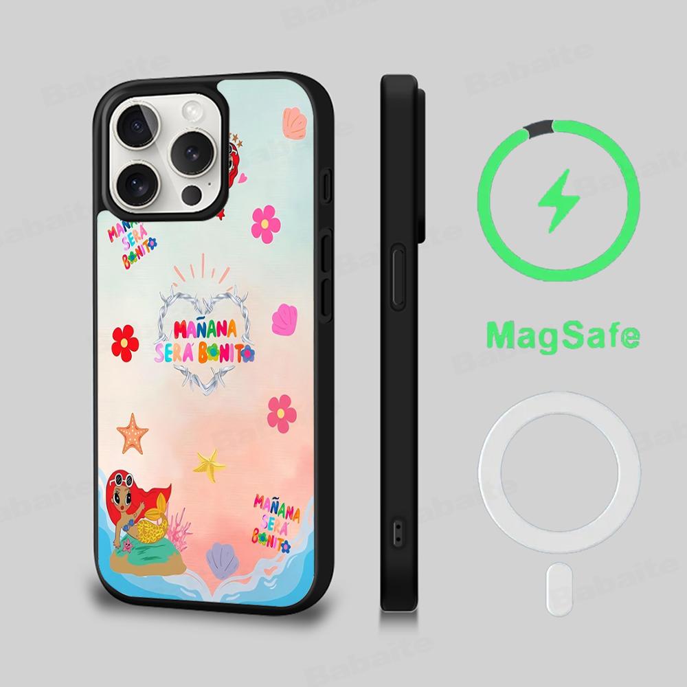 

Fashion K-Karol G-Manana Phone Case Magesafe Magnetic Wireless Charge Case For iPhone 16 11 12 13 14 15 Pro Max Plus Mini iPhone 16 pro