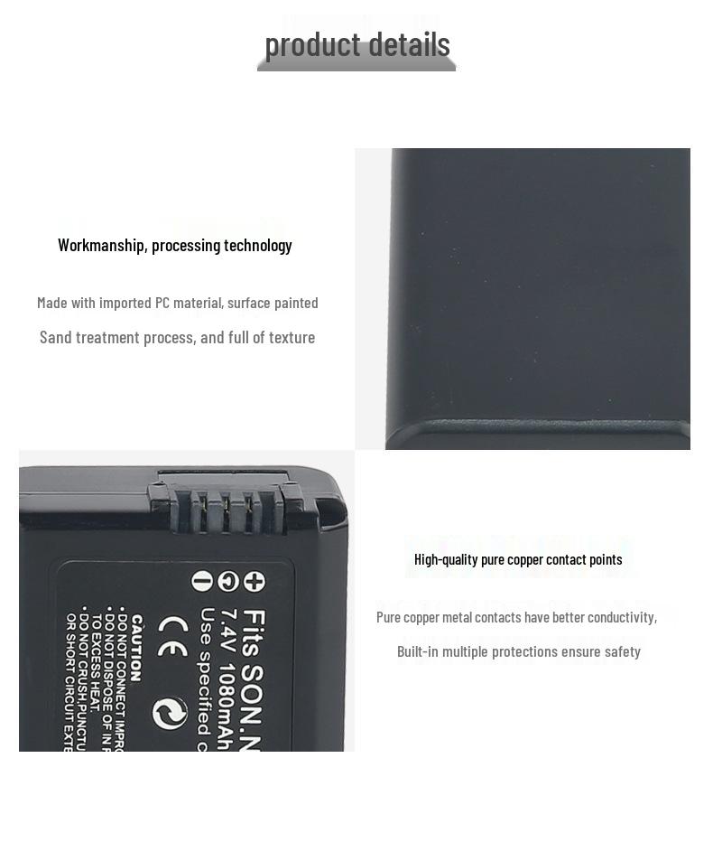 NP-FW50 Battery for Sony A7S2, A6000, A6300, A7RIII, A7, A7M2 Cameras