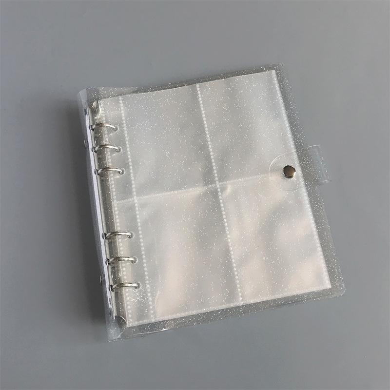 Album na zdjęcia na luźnych kartkach 6-otworowy o dużej pojemności z brokatem, mieści zdjęcia 3-calowe i 5-calowe, kolekcja Star Chasing