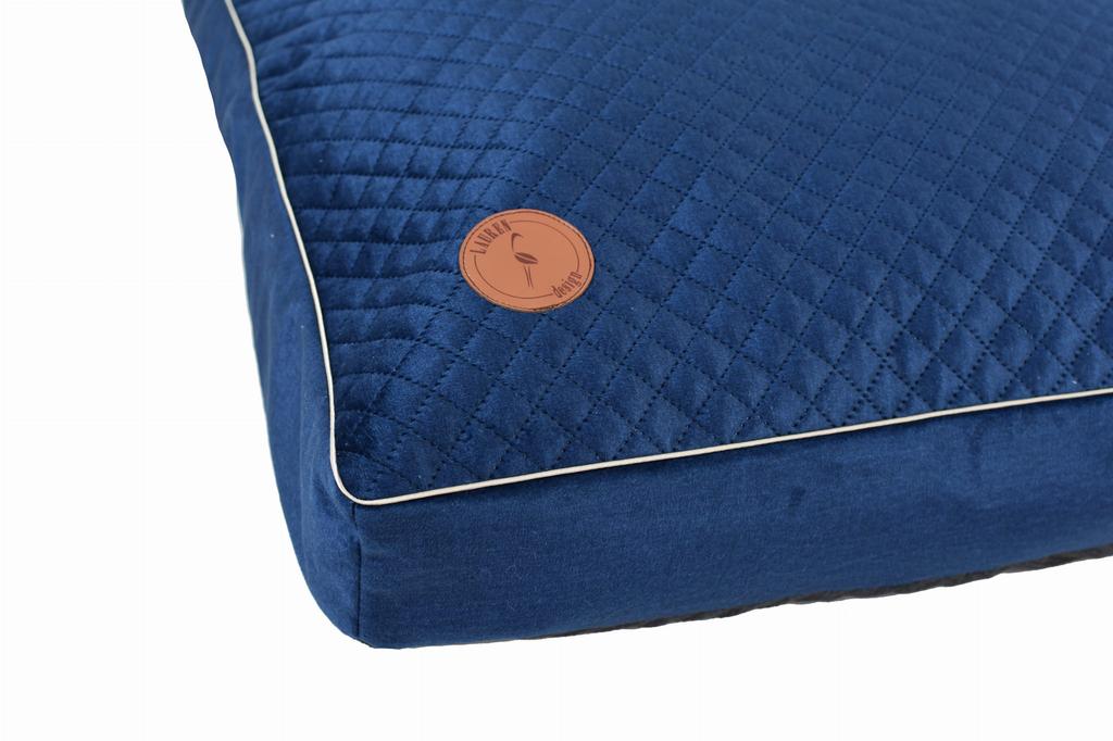 Mia Navy Blue Quilted Pillow - 70 X 60 X 8
