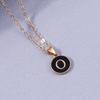 Fashion Enamel Initials Letter Pendant Necklace for Women Girls A-Z Alphabet Name Necklace Birthday Jewelry Gift