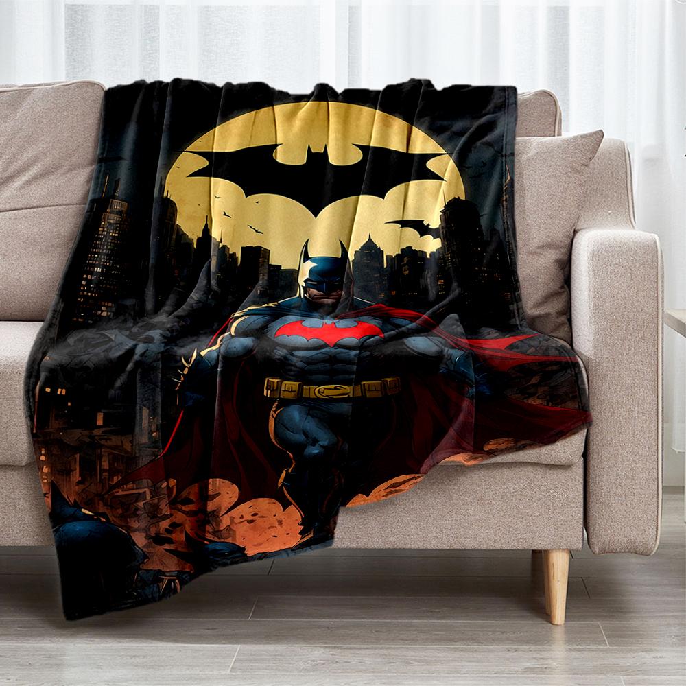 Batman Theme Printed Blanket - Perfect for Couch, Bed, Travel & Outdoor Use | Machine Washable, Cozy & Durable.