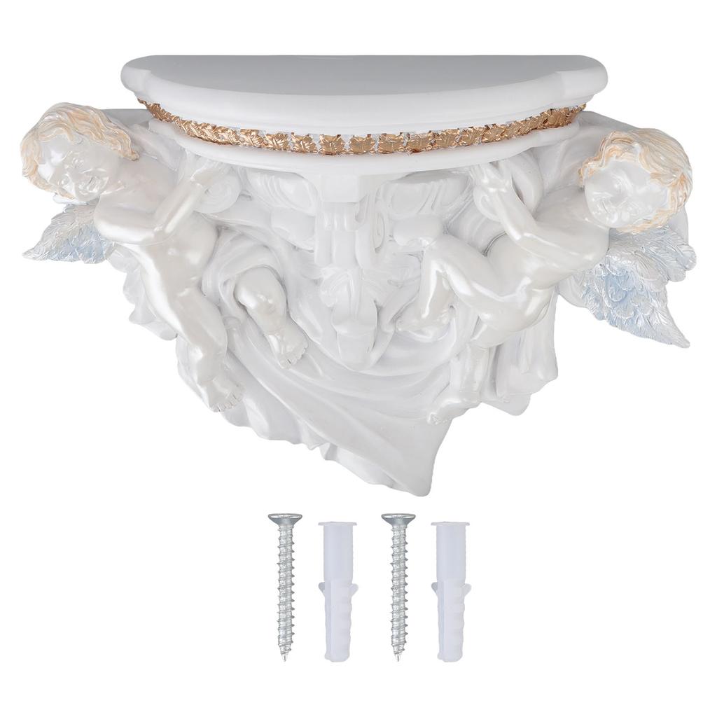 Resin Angel Wall Shelf European Exquisite Beautiful Decoration Rack for Bedroom Living Room Kitchen