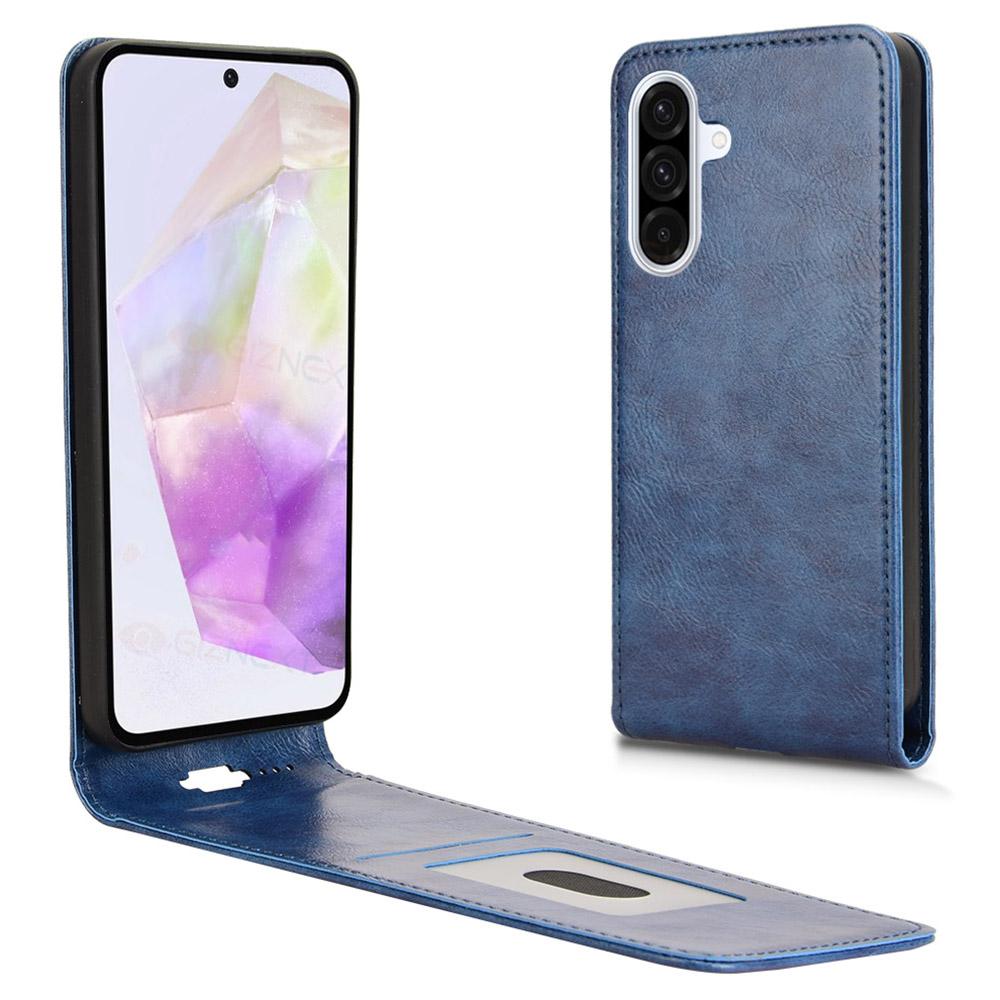 Etui dla Samsunga Galaxy A56 5G z przegródką na karty, magnetyczne, skórzane etui na telefon z klapką pionową