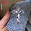 2D Cross Acrylic Brooch 1PC Clothing Accessory for Sweater Scarf Coat