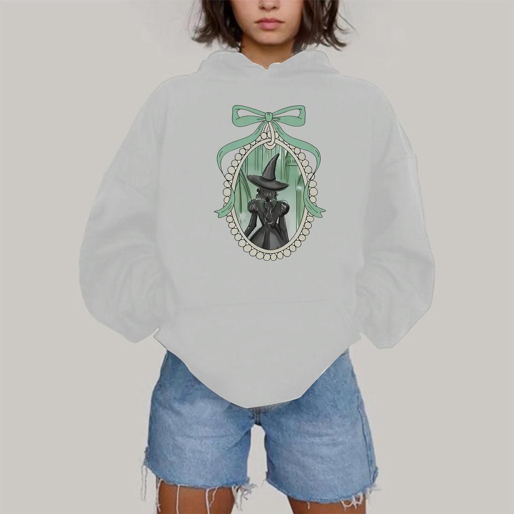 Damen Modisches Lässiges Kapuzen-Langarm-Sweatshirt mit Aufdruck