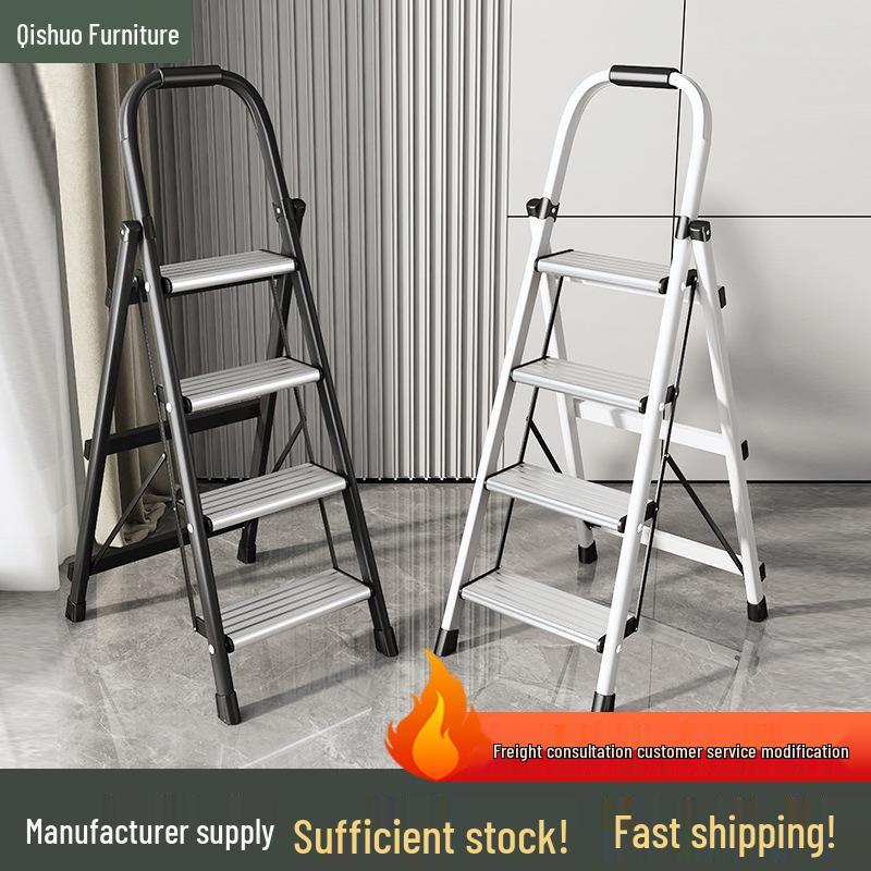 Folding Small Indoor Ladder: Multi-functional A-frame with Non-slip Steps, 2 or 3 Steps