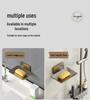 Gun Gray Aluminum Wall-Mounted Soap Dish - Creative Draining, Punch-Free Holder for Bathroom Storage