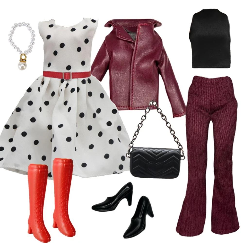 Doll Clothes Deluxe Fashion Pack Tea TIME Black & RED Classic Set for 11.5” Doll