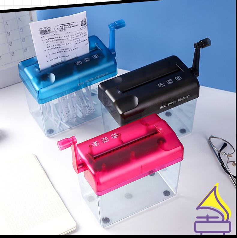 Compact Handheld A6 Manual Paper Shredder for Office Documents