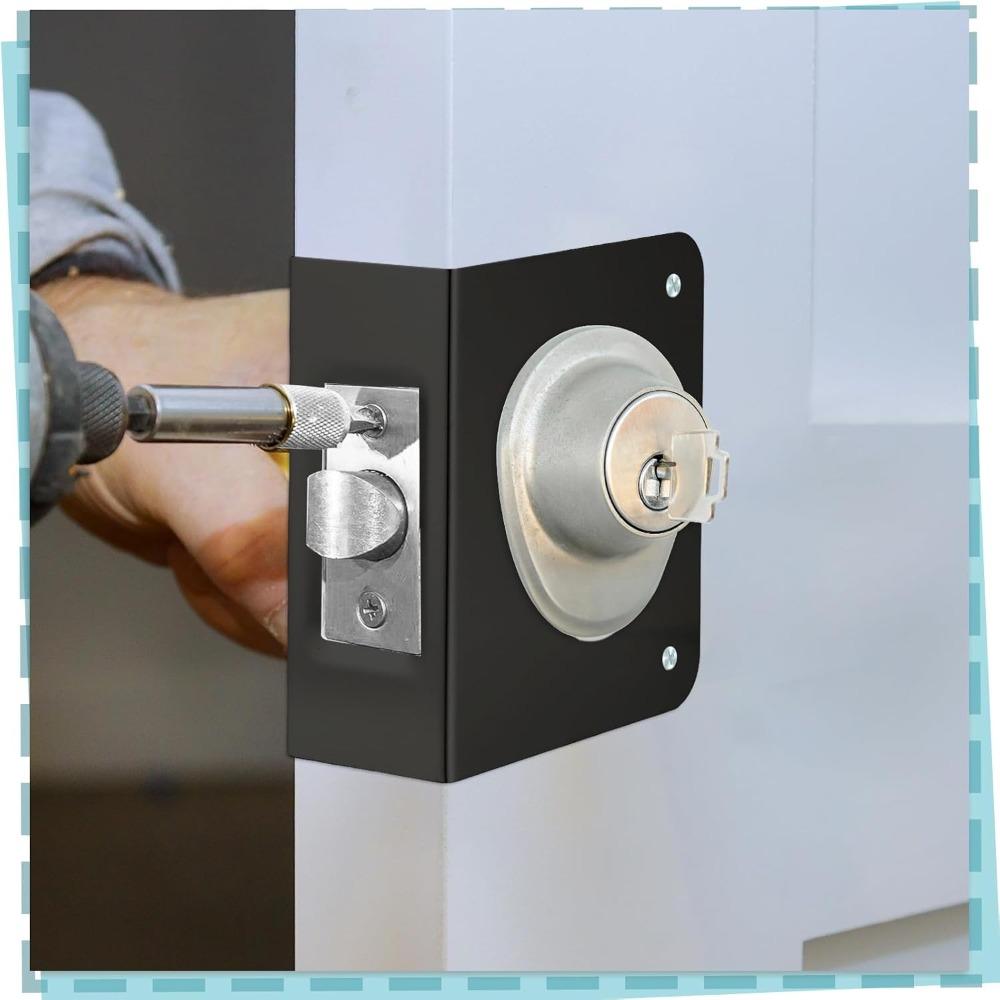 Heavy Duty Door Repair Plate Stainless Steel Lock Slot Accessories  for 1-3/4-inch Thick Door