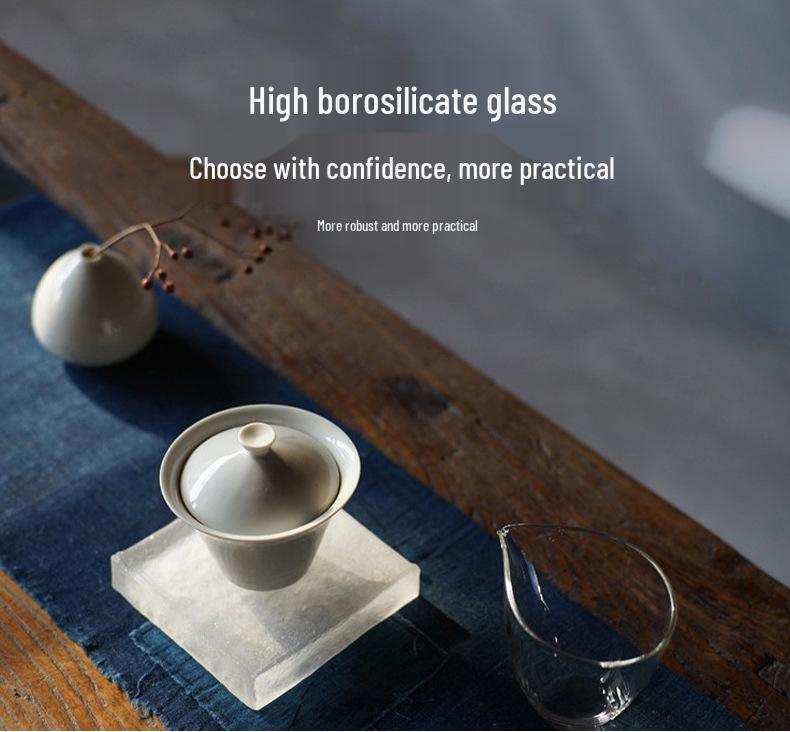 Large Capacity Borosilicate Glass Tea Separator for Kung Fu Tea Set