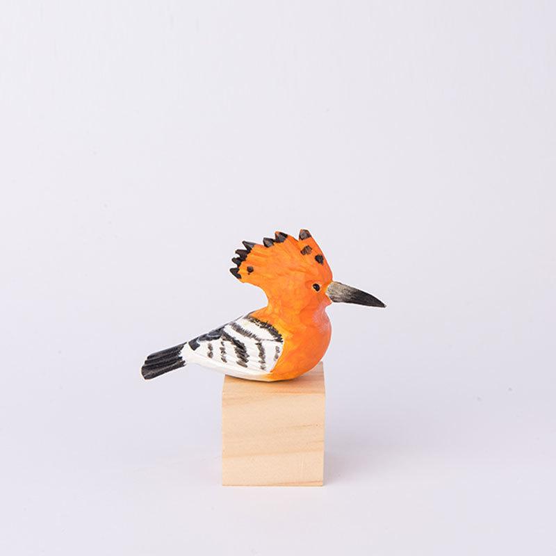 Wooden Parrot Figurine Animal Decor Gift For Office And Kids
