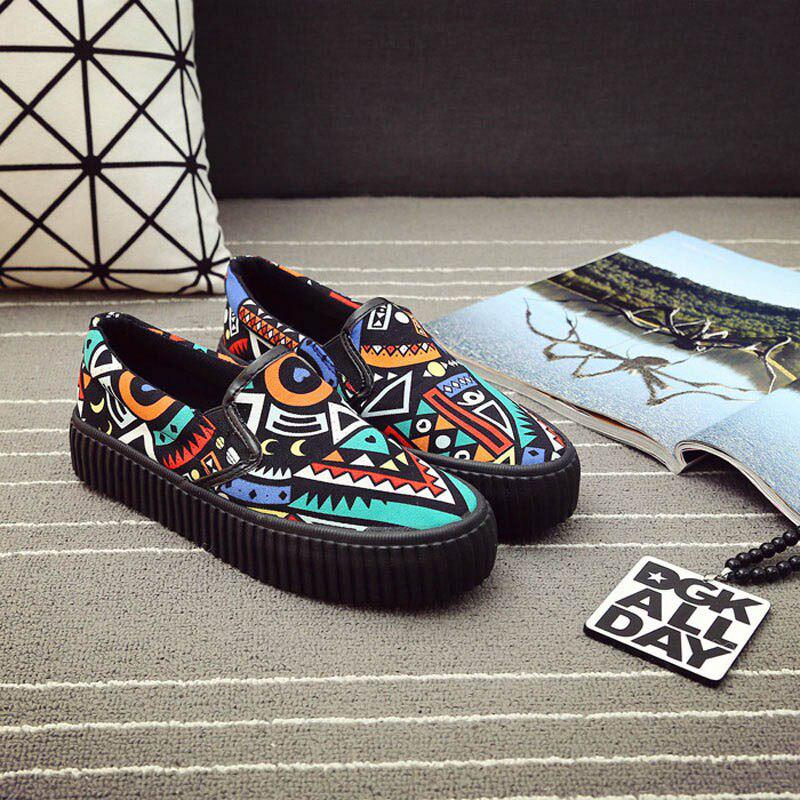 Lente Herfst Boheemse Stijl Schoenen Dames Dikke Zool Platte Loafers Dames Hoogte Toenemende Schoenen 3cm