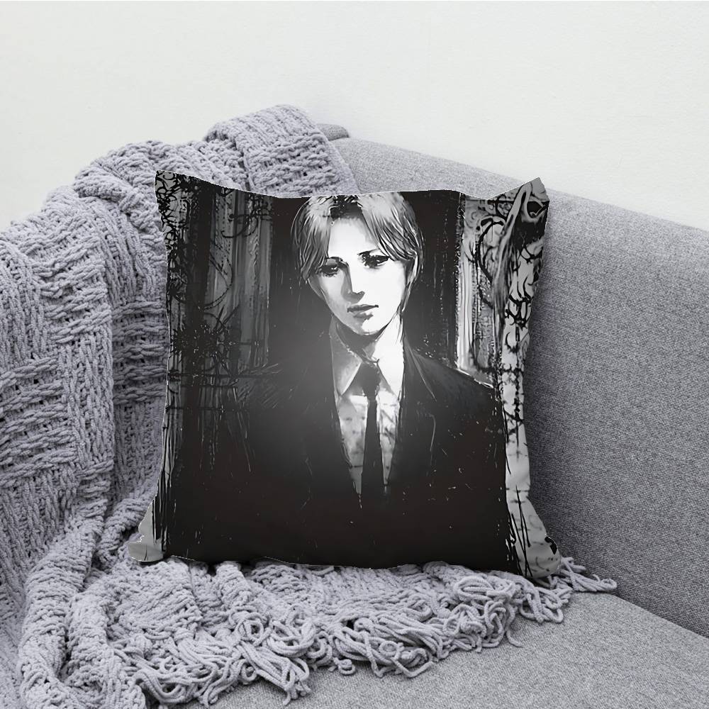 Johan Liebert M-Monster Pillow Case For Sofa Decor Car Office Room Printing Cushion Cover Decorations and Protector