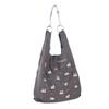 Kusguru Japan 2-Way Sub Bag, Water-Repellent Embroidered Washer, Women's, BK219-3, Dark Gray