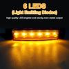 X-STYLE Side Marker LED 24V Yellow 6 Row Side Marker Lamp for Truck