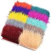 Feather1Meter Ostrich Feathers On Ribbon Fringe Trim 8-10cm DIY Skirt Sewing Trimmings Trims Feather Dress Decor for Clothes Decoration