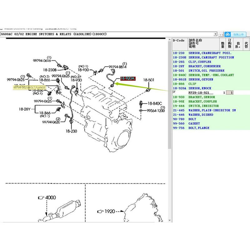 Części silnika samochodowego czujnik stukowy ZJ01-18-921 do Mazda 323 family protege 1998-2005 Mazda 3 2004-2012 BK BL 1.6 Premacy 1999-2005