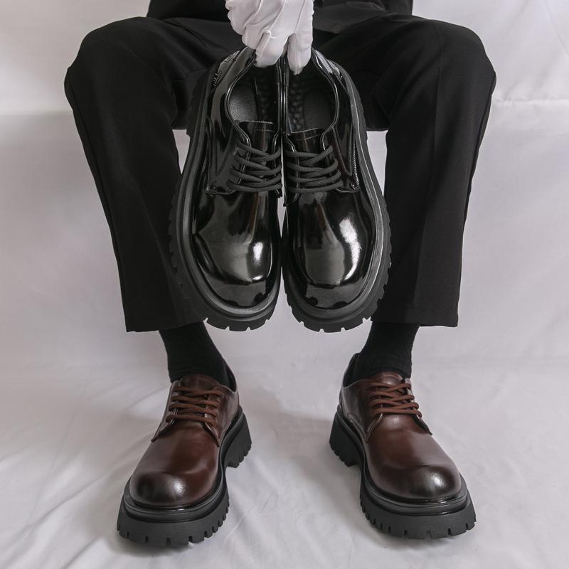 Mocasines de Cuero Elevadores de Altura para Hombre Talla Grande: Zapatos Formales-Casual Modernos y Versátiles
