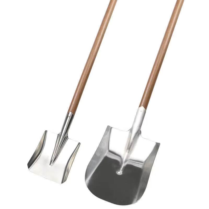 Jundingying No. 3 Heavy-Duty 304 Stainless Steel Shovel with Wooden Handle