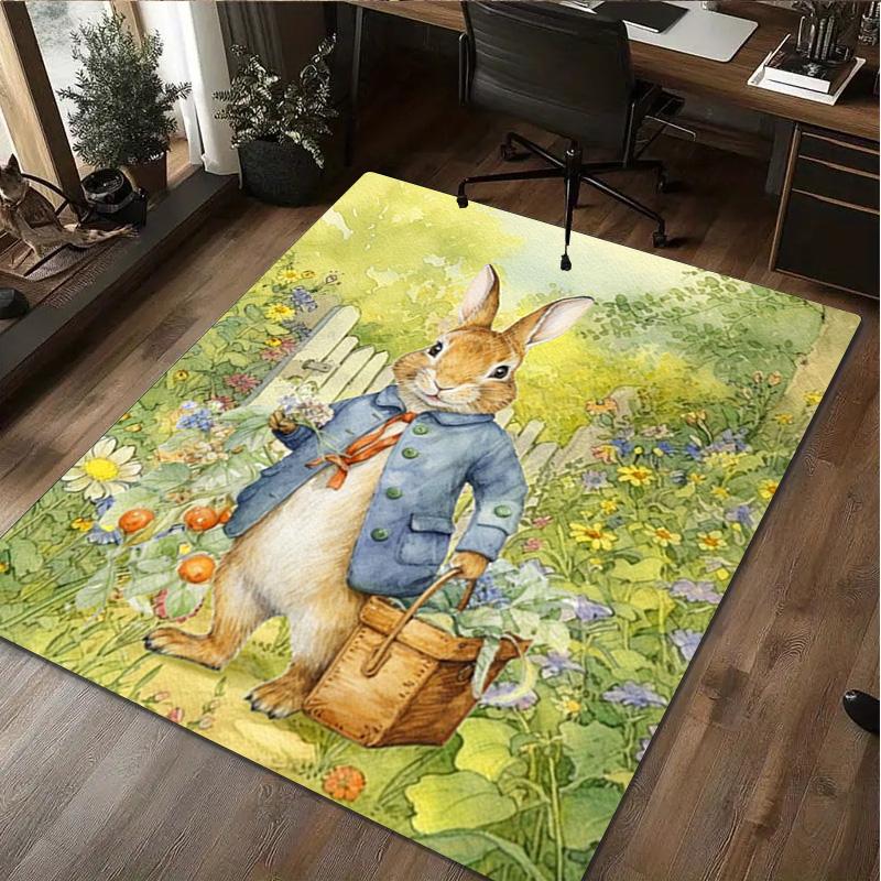 Rabbit Rug Home carpet Office Decorative Carpet For Living Room Bedroom Door Mat Floor Carpet Computer Chair Area Rug