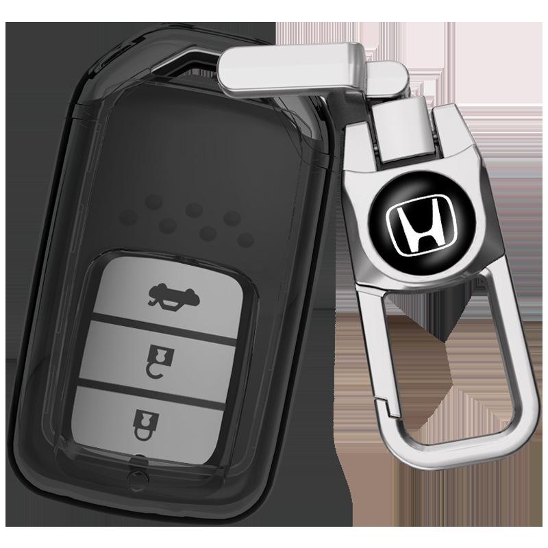 Honda Key Case for Civic, Accord, CRV, Vezel, URV, Avancier, Fit, Crider, Integra, Breeze - Transparent Shell