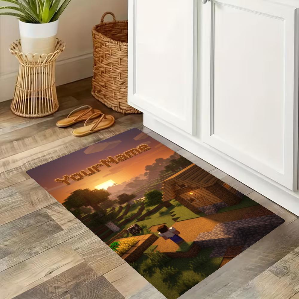Minecraft Customize Your Name Kitchen Rug Runner Rug Laundry Mat Hallway Entryway The Best Gift Choice