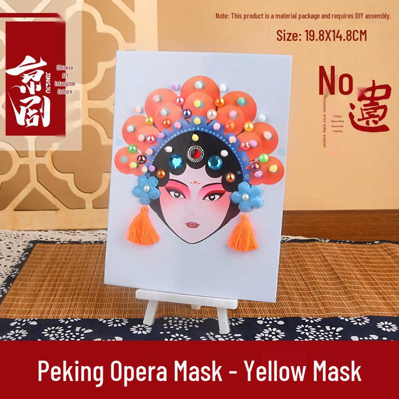 Peking Opera Mask 3D Painting Kit: Handmade Intangible Cultural Heritage Warm-Up Activity
