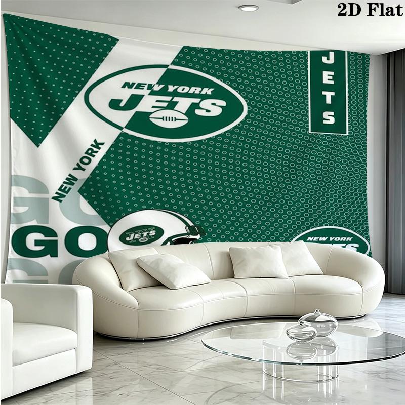 NY Jets Wall Tapestry Aesthetic Wall Hanging Printed Fabric Blanket Decorative Tapestries for Bedroom Living Room Home Decor