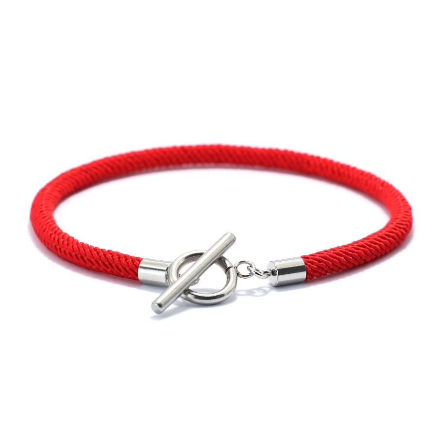 

Модный 4 мм Миланский веревочный браслет, простая нержавеющая сталь, пряжка OT, наручный браслет для мужчин и женщин, ювелирные изделия на запястье 20.5cm/8.07inch красный