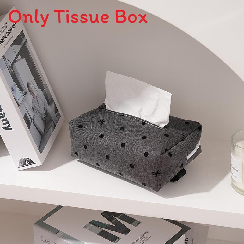 Creative Polka Dot Tissue Box With Polyester Fabric For Home Decor And Office Use