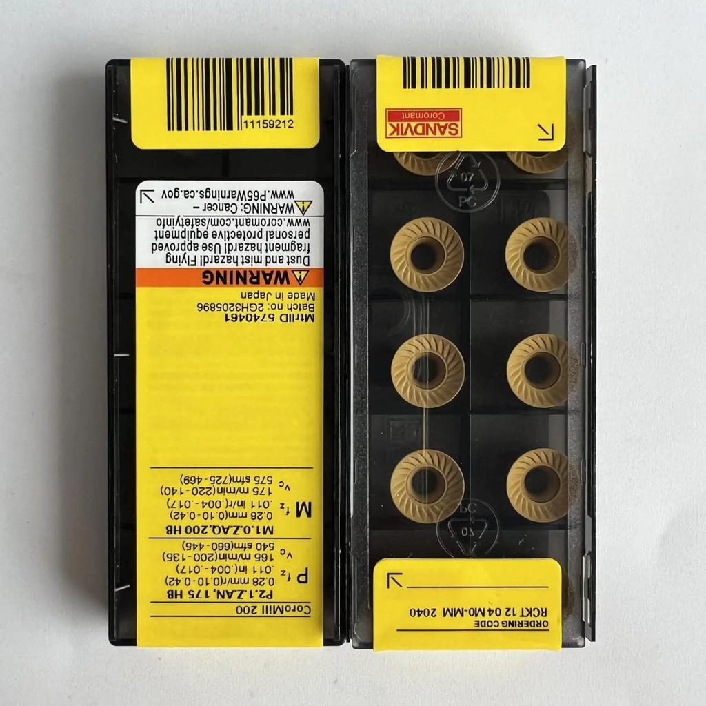 Original Sandvik / RCKT1204M0-MM 2040  / CNC Lathe Carbide Blade 10 PCS