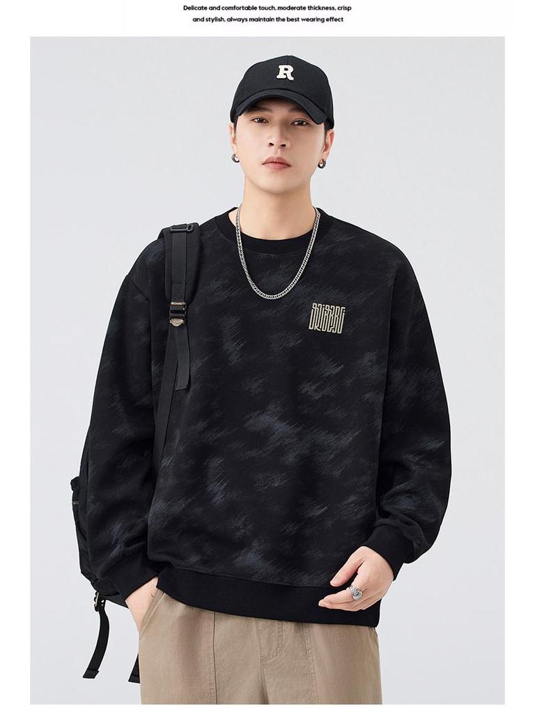 Men's Retro Cloud Heavyweight Hoodie: Trendy, Loose-Fit, Long-Sleeved, Perfect for Spring & Autumn