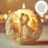 Male Female Couple Riding Horse Candles Silicone Mold Bridal Bride Riding horse Resin Mould Valentine's Day Gift Gypsum Mold