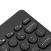 Wireless Keyboard 2.4G 78 Keys Ergonomic Design Portable Slim Power Saving Round Keycaps USB Keyboard