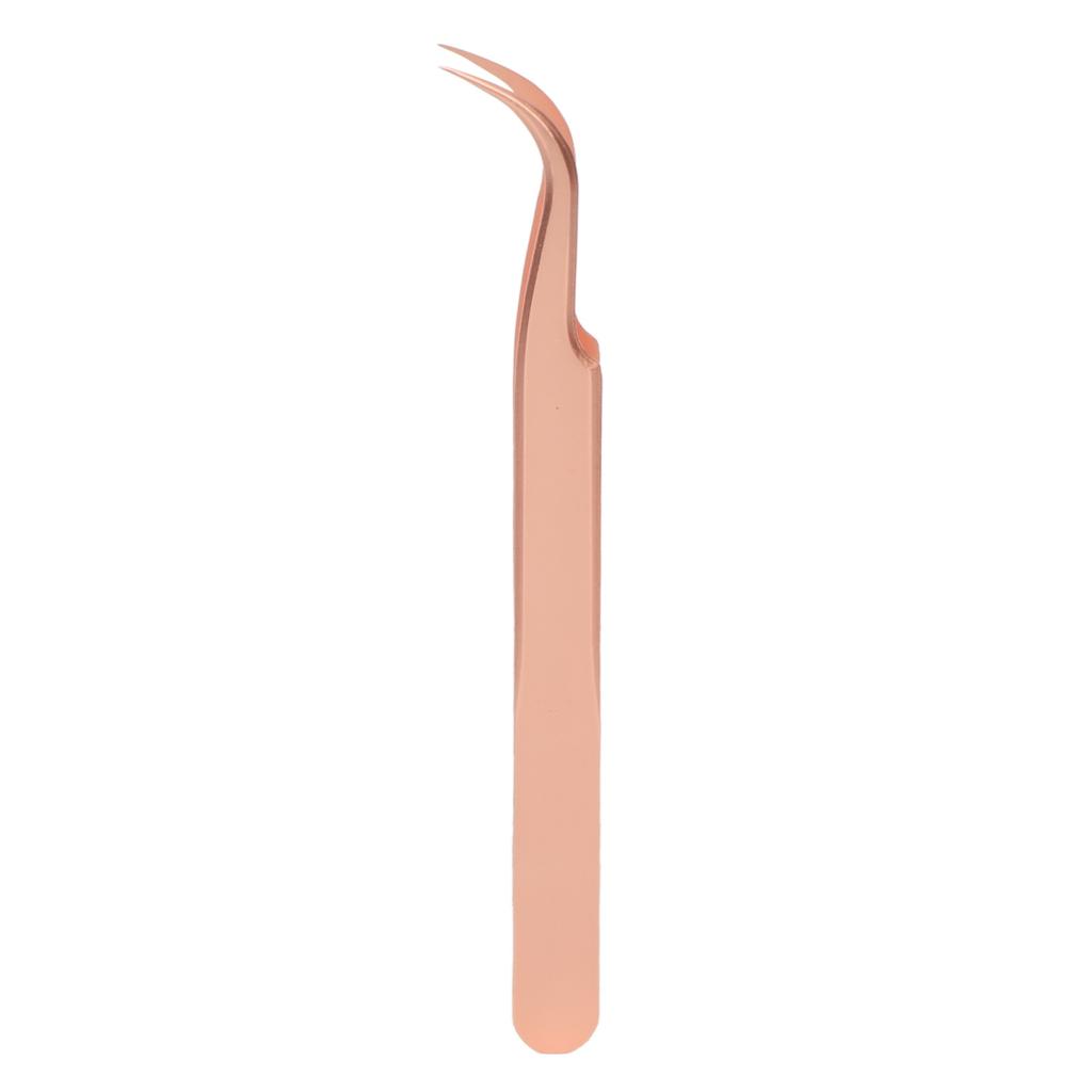 Eyelash Extension Tweezers Stainless Steel Professional Precise Comfortable Grip Tightly Tip Lash Tweezers Rose Gold