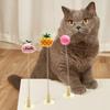 Scratch Board Mouse Tiger Cartoon Feather Rod Cat Spring Toy Cat Teaser Stick Cat Catcher Teaser