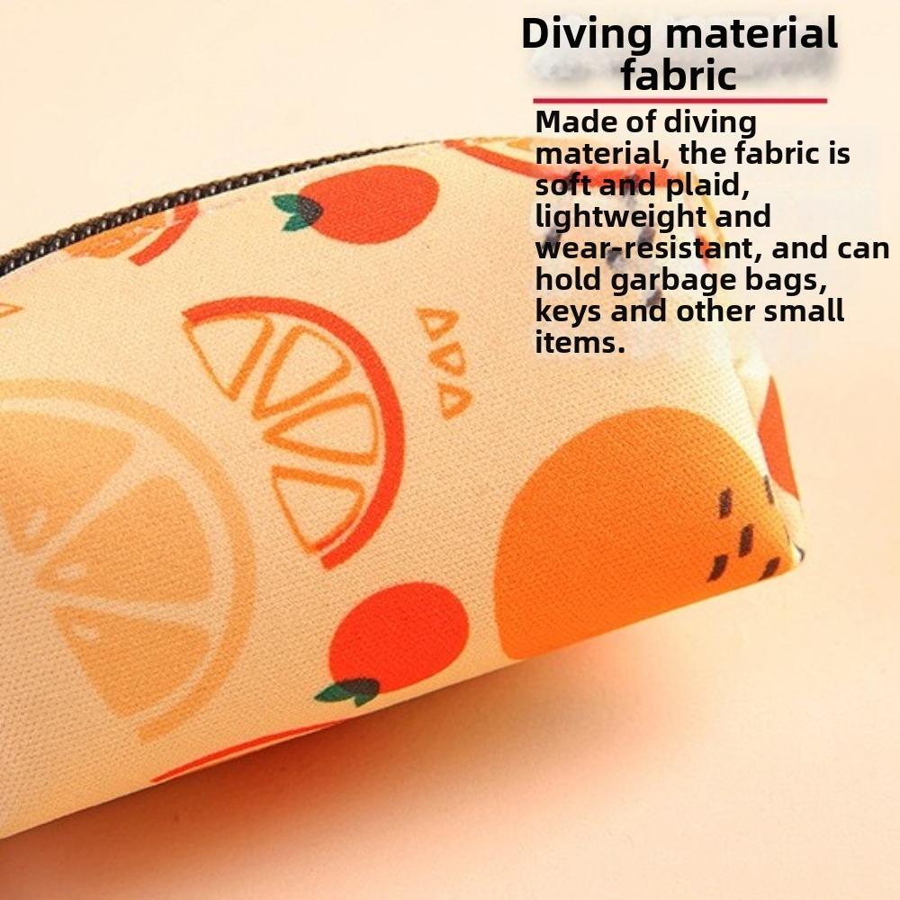 Waterproof Dog Poo Bag Holder Cute Fruit Pattern Gabage Bag Organizer for Dog Leash