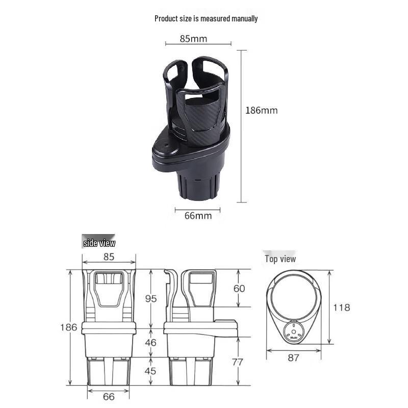Adjustable Rotatable Car Cup Holder & Organizer