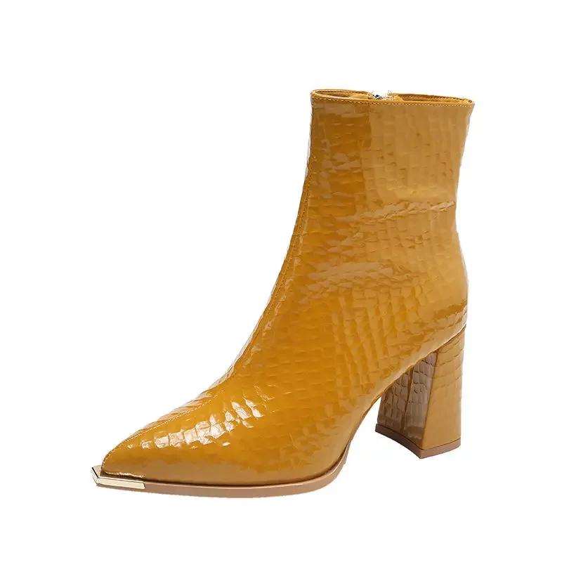 Pointed Toe Woman Short Shoes Autumn Very High Heels Ankle Boots for Women Heeled Spring 2025 Pu On Offer Promotion Hot Booties