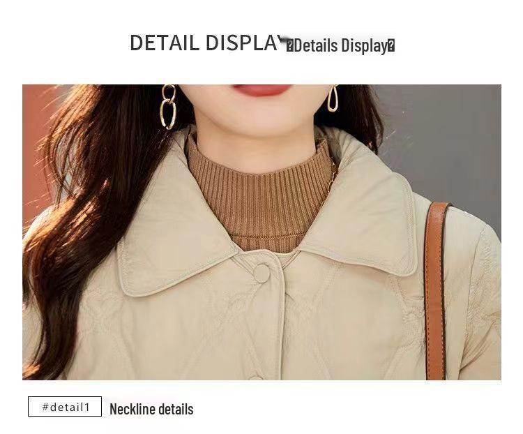 Baumwollgepolsterte Jacke für Damen 40-50: Stilvoller Petite Kurzmantel, lässiges leichtes Oberteil für Herbst/Frühling/Sommer.
