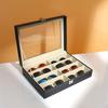 Sunglasses Organizer Glasses Display Case 8 Slots Vintage Space Saving Eyeglasses for