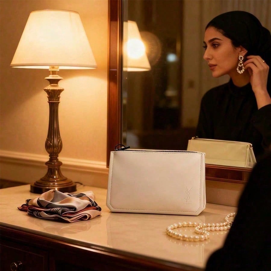YSL Portable Card Case Makeup Bag Travel Set