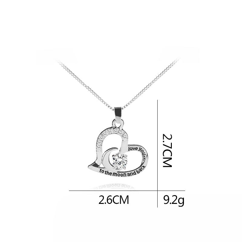 

Honest Bless I Love You To The Moon And Back Double Infinity Pendant Necklace Valentine s Day Lovers Couple Jewelry 50cm